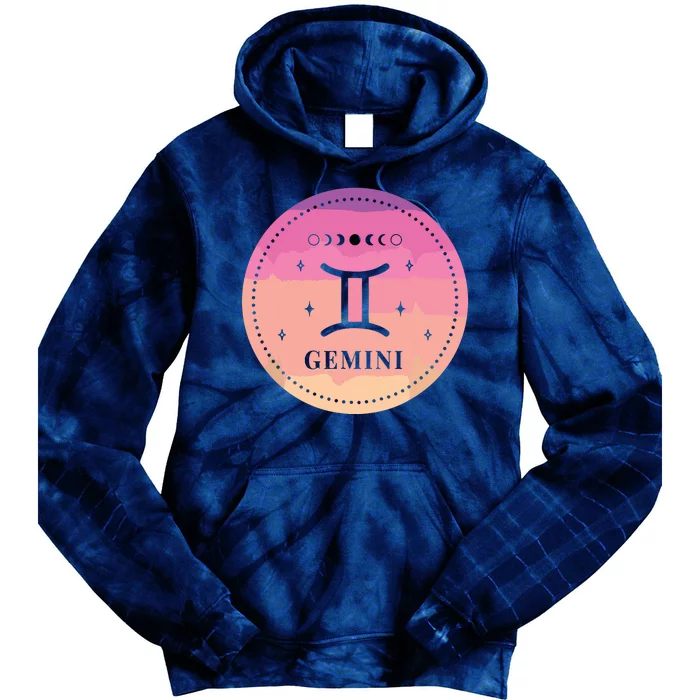 Girl Gemini Birthday Present Women Zodiac Sign Gemini Tie Dye Hoodie