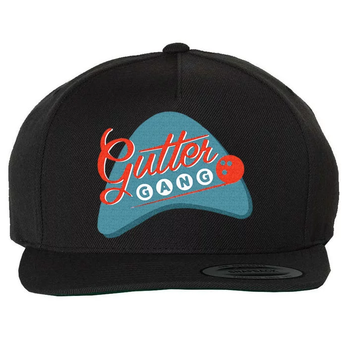 Gutter Gang Bowling League Team For Men Or Women Wool Snapback Cap