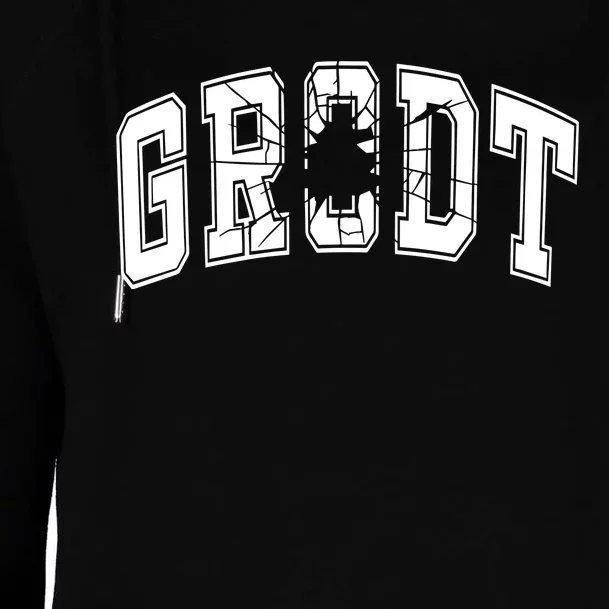 Gunits Grodt Bullet Hole Womens Funnel Neck Pullover Hood