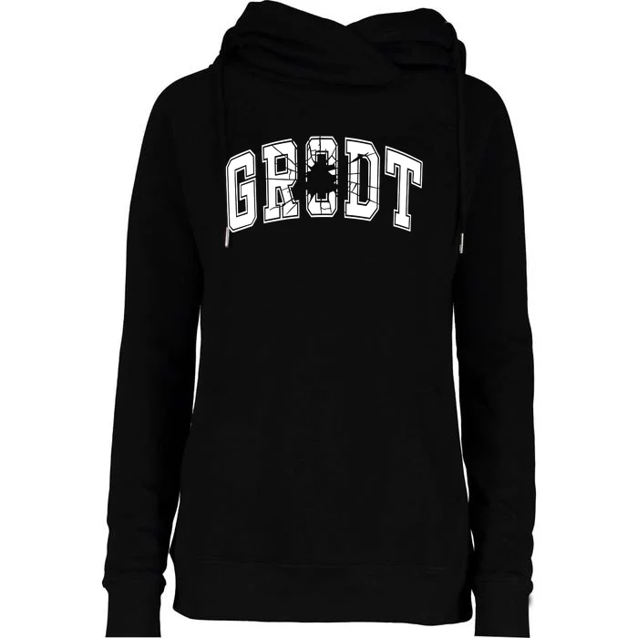 Gunits Grodt Bullet Hole Womens Funnel Neck Pullover Hood