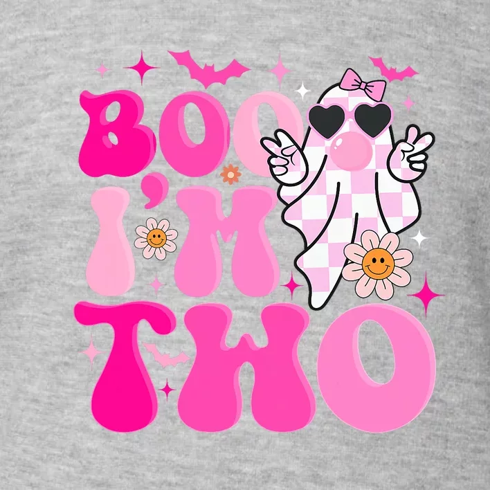 Groovy Ghost Boo IM Two Yr 2nd Birthday Halloween Toddler Sweatshirt