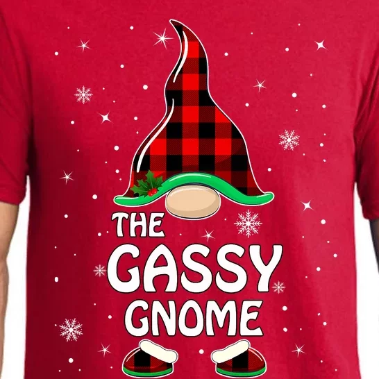 Gassy Gnome Buffalo Plaid Matching Family Christmas Pajama Pajama Set