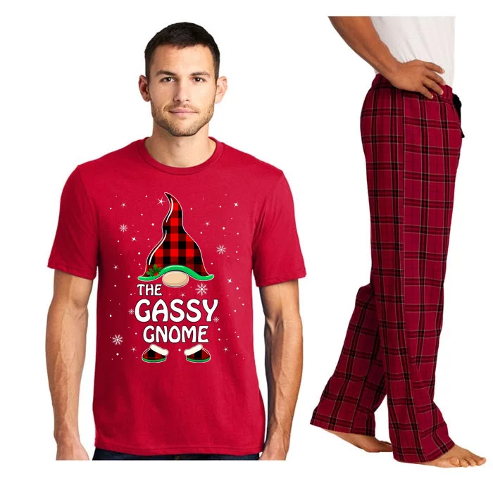 Gassy Gnome Buffalo Plaid Matching Family Christmas Pajama Pajama Set