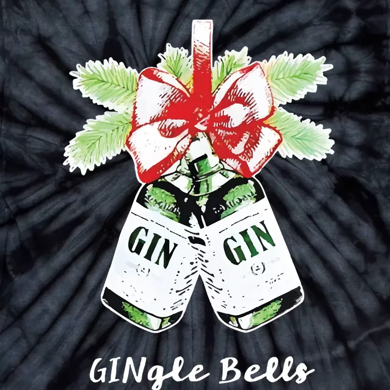 Gin Gingle Bells Christmas Tie-Dye T-Shirt