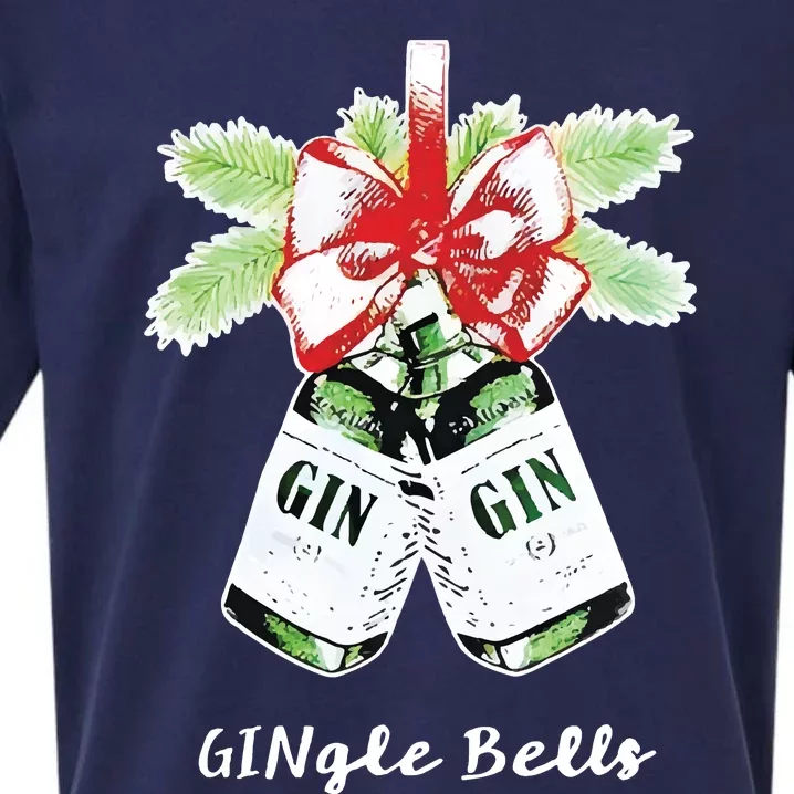 Gin Gingle Bells Christmas Sueded Cloud Jersey T-Shirt