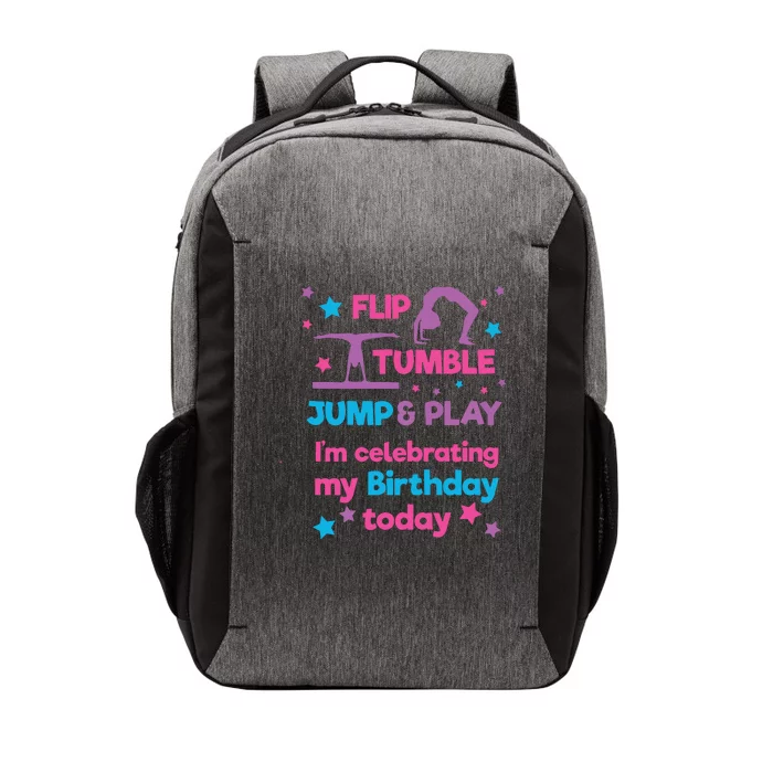 Girl Gymnastics Birthday Party Vector Backpack