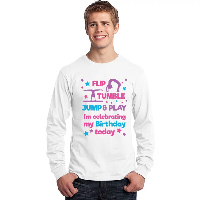 Girl Gymnastics Birthday Party Tall Long Sleeve T-Shirt