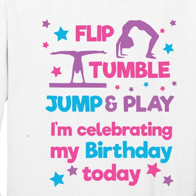 Girl Gymnastics Birthday Party Tall Long Sleeve T-Shirt