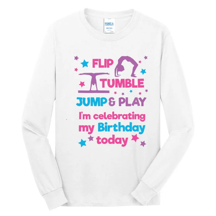 Girl Gymnastics Birthday Party Tall Long Sleeve T-Shirt