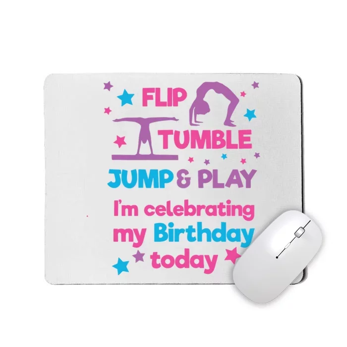 Girl Gymnastics Birthday Party Mousepad