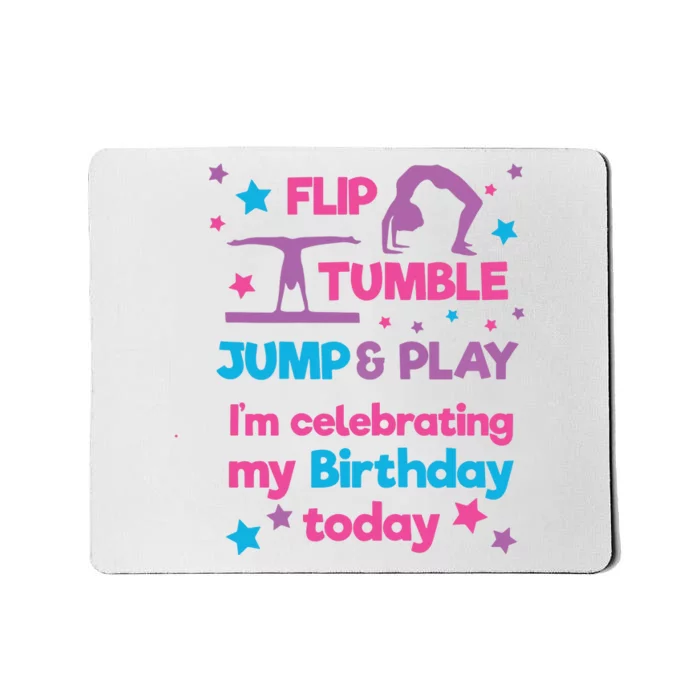 Girl Gymnastics Birthday Party Mousepad