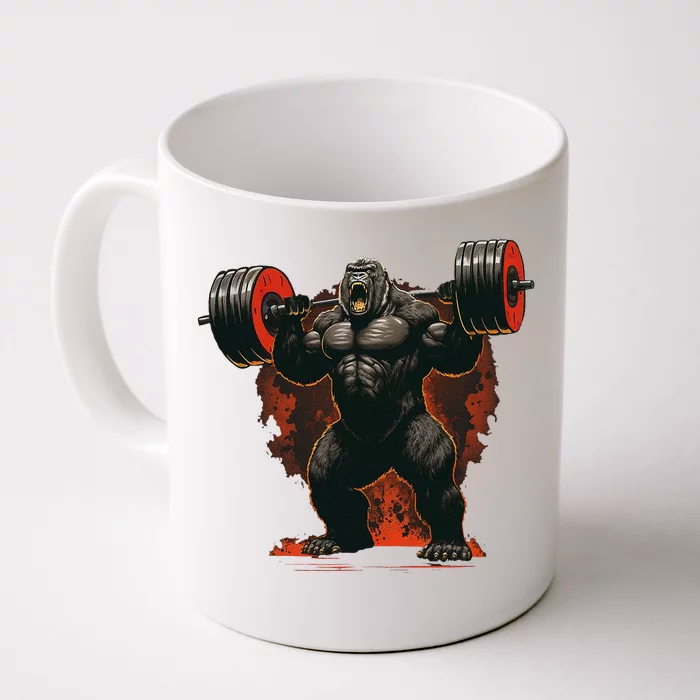 Gorilla Gym Beast Workout Weights Lifting Power Gift Front & Back Coffee Mug