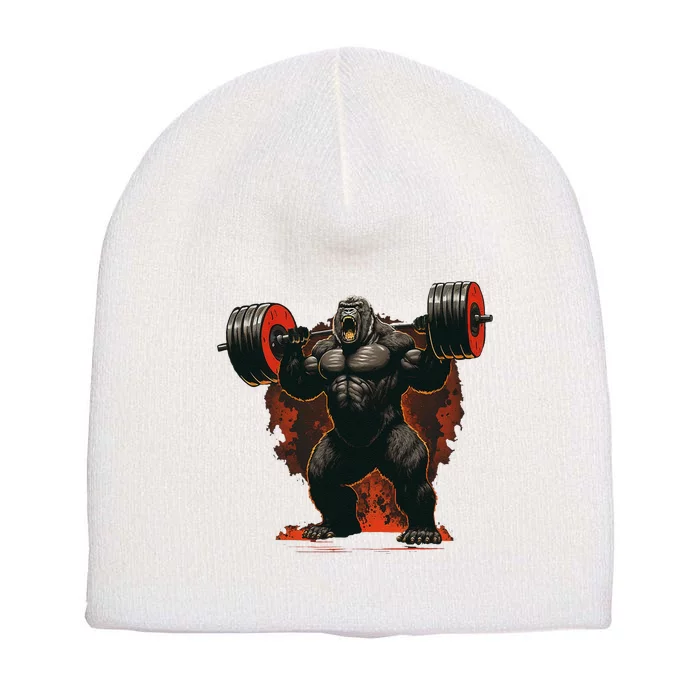 Gorilla Gym Beast Workout Weights Lifting Power Gift Short Acrylic Beanie