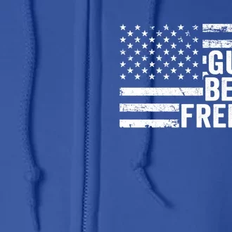 God Guitar Beer And Freedom Usa Flag Funny Guitarist Player Cool Gift Full Zip Hoodie