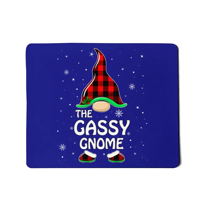 Gassy Gnome Buffalo Plaid Matching Family Christmas Mousepad