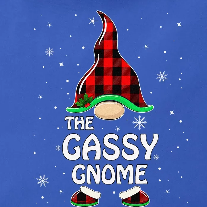 Gassy Gnome Buffalo Plaid Matching Family Christmas Zip Tote Bag