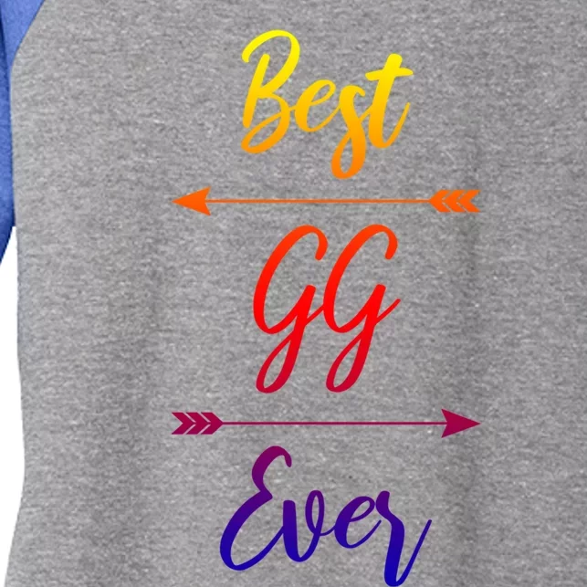 Gg Gift: Best Gg Ever Gift Women's Tri-Blend 3/4-Sleeve Raglan Shirt