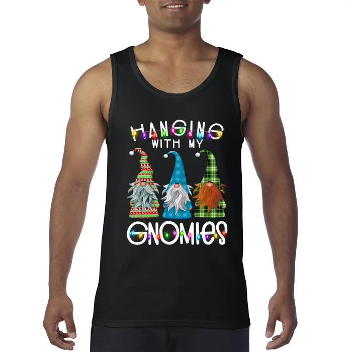 Garden Gnome Christmas Hanging With My Gnomies Tank Top