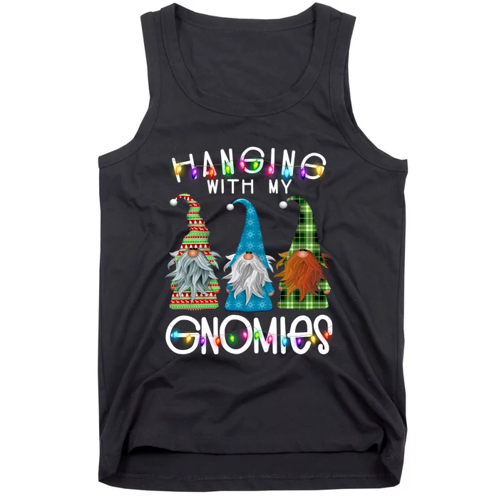 Garden Gnome Christmas Hanging With My Gnomies Tank Top