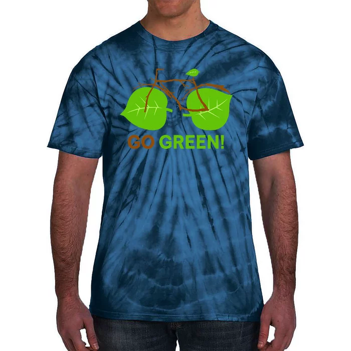 Go Green Cycling Earth Day Tie-Dye T-Shirt