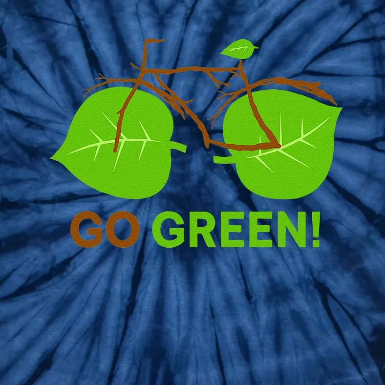 Go Green Cycling Earth Day Tie-Dye T-Shirt