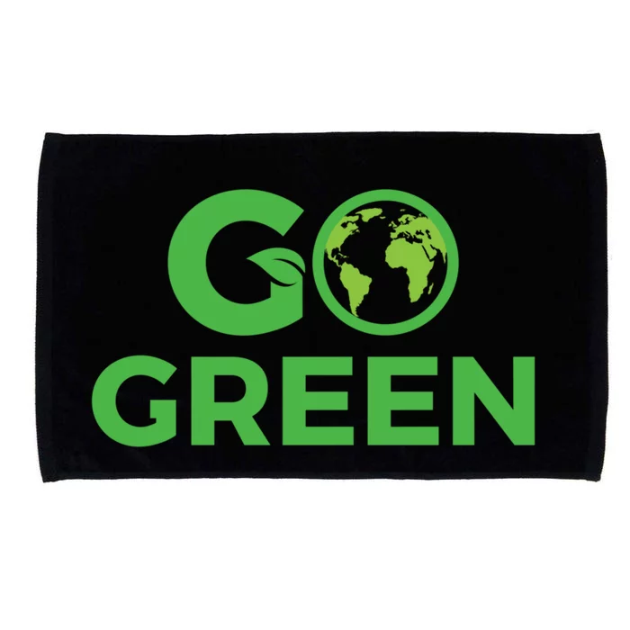 Go Green Conservation Planet Protector Saving Environts Great Gift Microfiber Hand Towel