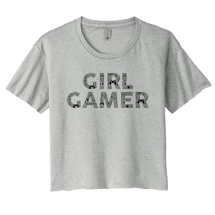 Girl Gamer Cute Gift Women's Crop Top Tee