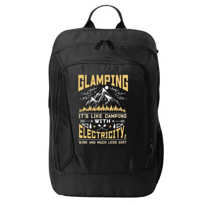 Gift Glamping Camping Wine Camper Happy Glamper City Backpack