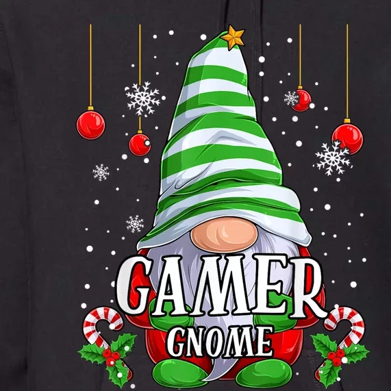 Gamer Gnome Christmas Pajamas Matching Family Group Premium Hoodie