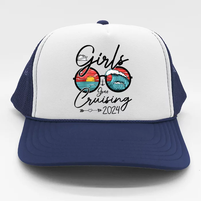 Girl Gone Cruising 2024 Ship Vacation Matching Trucker Hat