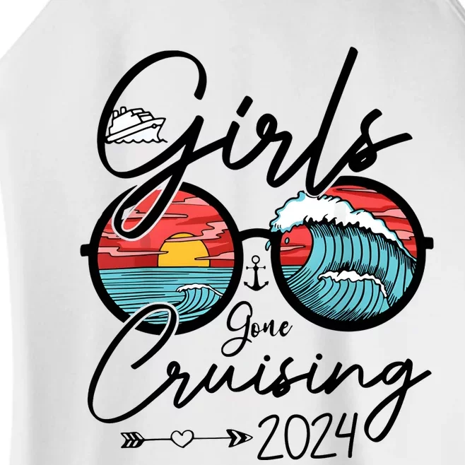 Girl Gone Cruising 2024 Ship Vacation Matching Women’s Perfect Tri Rocker Tank