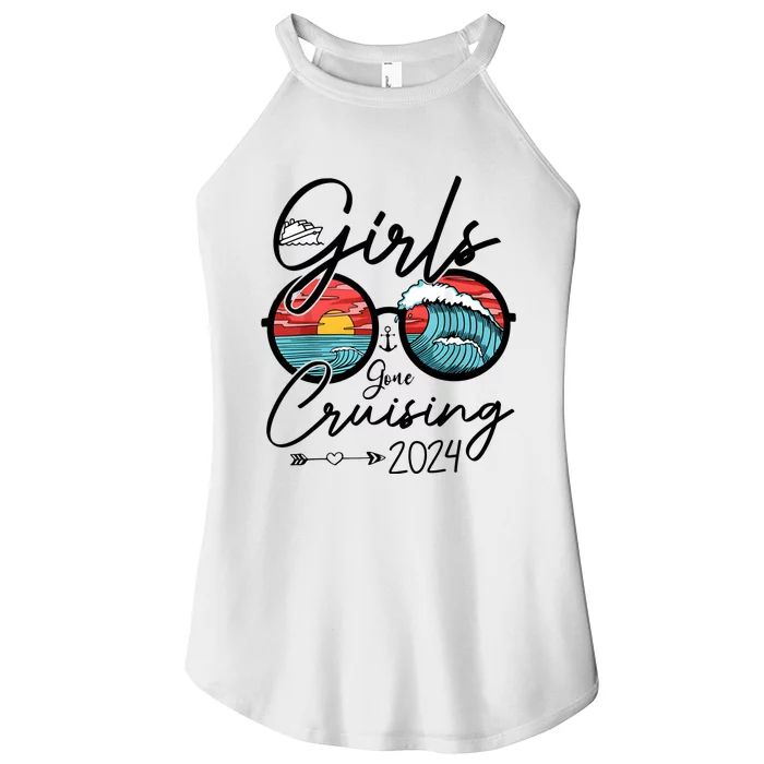 Girl Gone Cruising 2024 Ship Vacation Matching Women’s Perfect Tri Rocker Tank