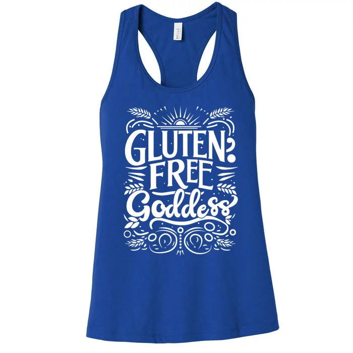 Glutenfree Goddess Celiac Awareness And Healthy Living Funny Gift Women's Racerback Tank