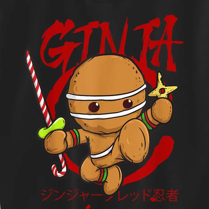 Ginja Gingerbread Cookie Ninja Ninjabread Christmas Costume Kids Sweatshirt