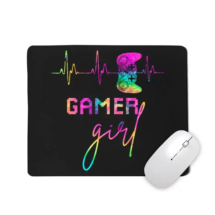 Gamer Girl Cute Heartbeat Gamer For Girl Video Game Lovers Gift Mousepad