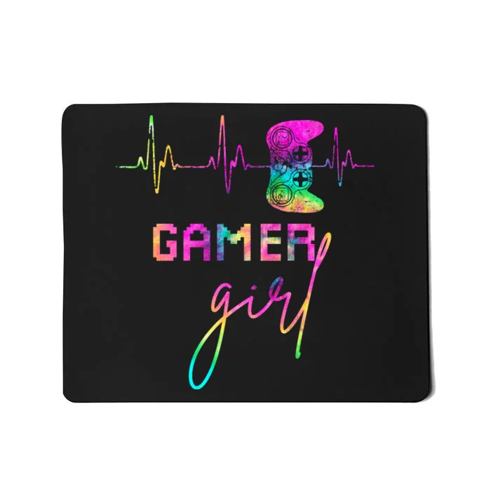 Gamer Girl Cute Heartbeat Gamer For Girl Video Game Lovers Gift Mousepad