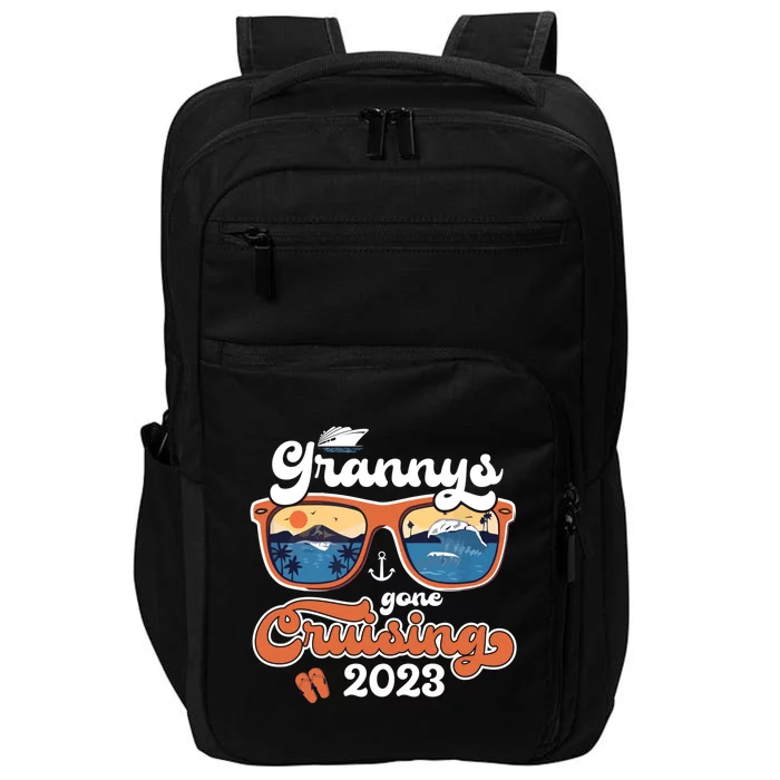 Grannys Gone Cruising Family Cruise Squad Vacation Quote Cool Gift Impact Tech Backpack