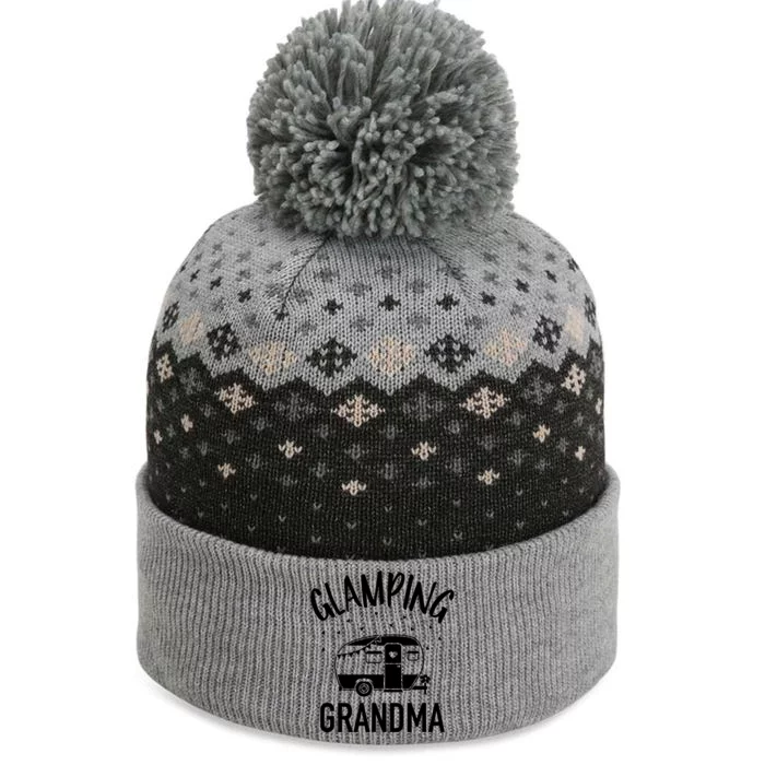 Glamping Grandma Camping Caravan Trailer Great Gift The Baniff Cuffed Pom Beanie