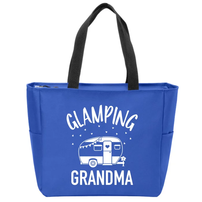 Glamping Grandma Camping Caravan Trailer Great Gift Zip Tote Bag