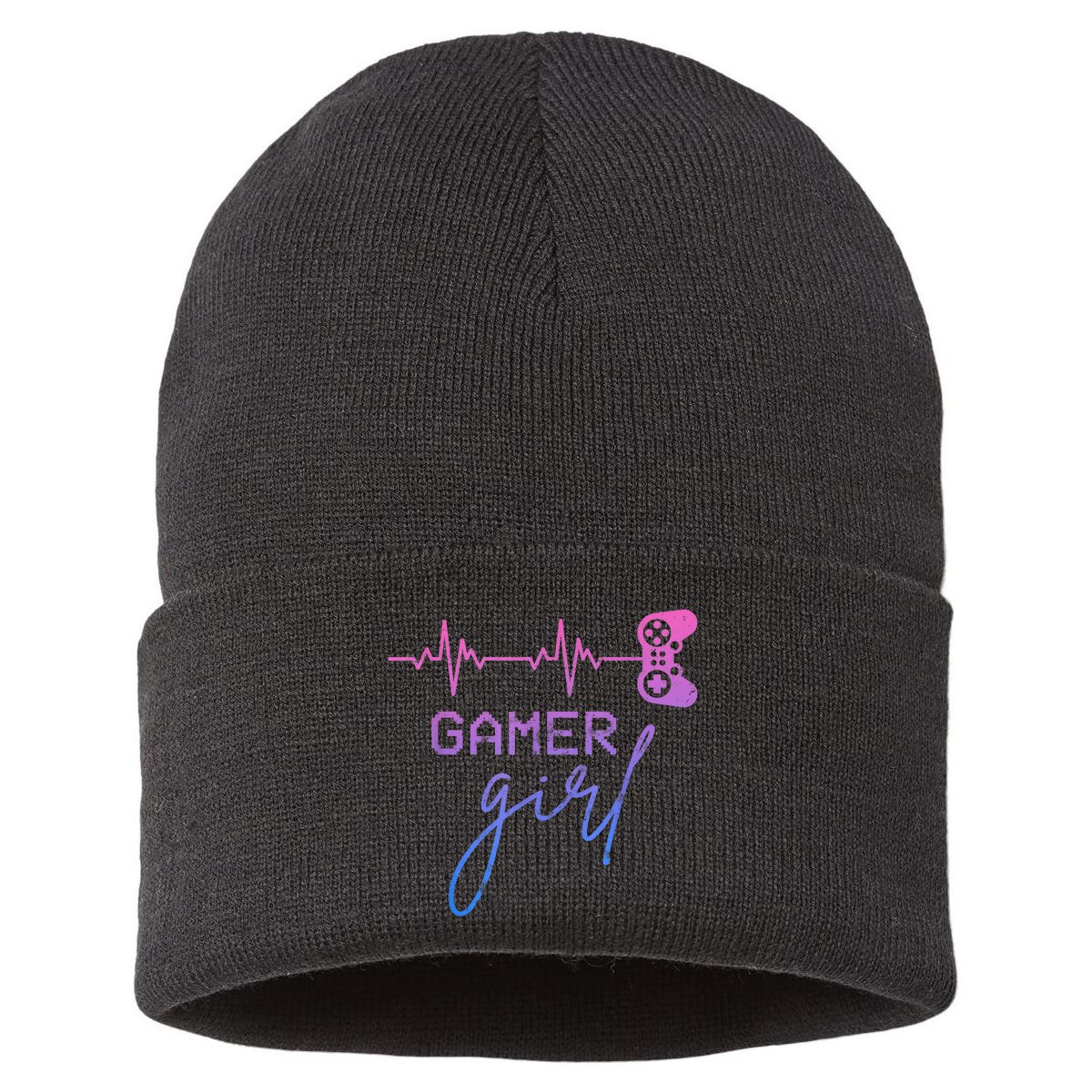 Gamer Cute Gamer For Girl Video Game Lovers Sustainable Knit Beanie | TeeShirtPalace