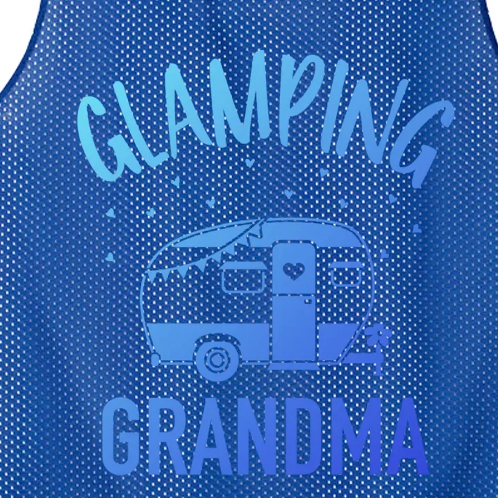 Glamping Grandma Camping Caravan Trailer Great Gift Mesh Reversible Basketball Jersey Tank