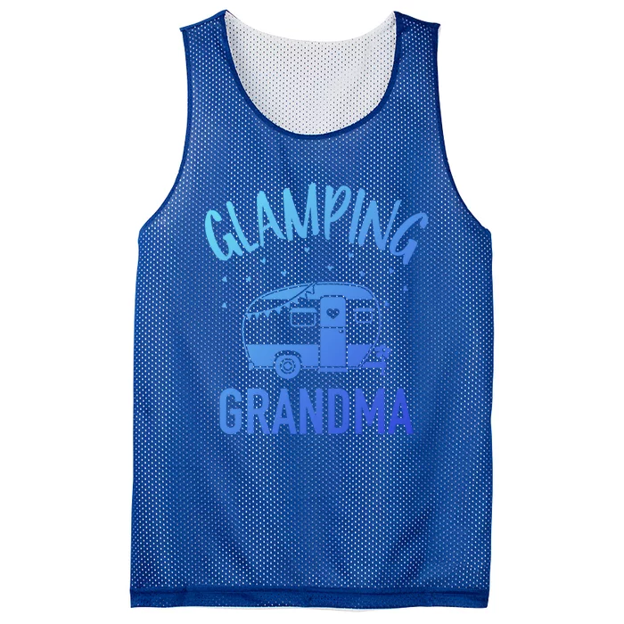 Glamping Grandma Camping Caravan Trailer Great Gift Mesh Reversible Basketball Jersey Tank