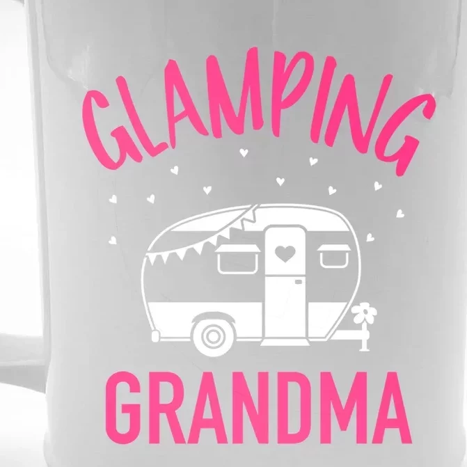 Glamping Grandma Camping Caravan Trailer Gift Front & Back Beer Stein