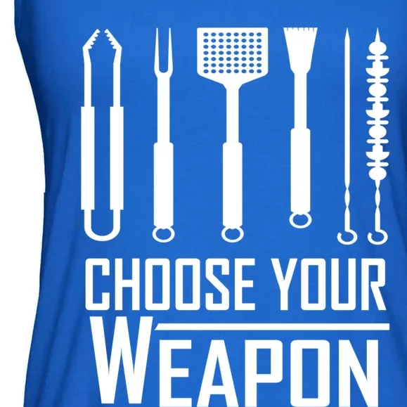 Grill Gift Choose Your Weapon Bbq Tools Design Cute Gift Ladies Essential Flowy Tank