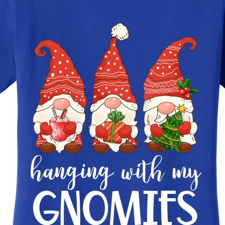 Garden Gnome Christmas Hanging With My Gnomies Cool Gift Women's T-Shirt