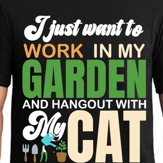 Gardening Graphic Cat Lover Gardener Garden Pet Gifts Plants Pajama Set