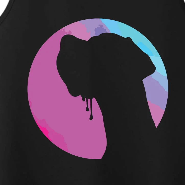 German Great Dane Profile Starry Sky MultiColoured Performance Tank