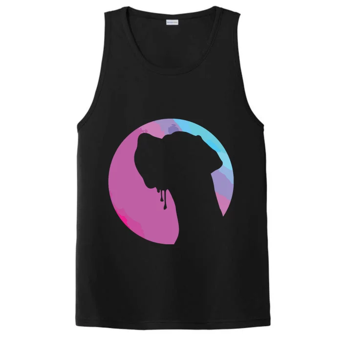 German Great Dane Profile Starry Sky MultiColoured Performance Tank