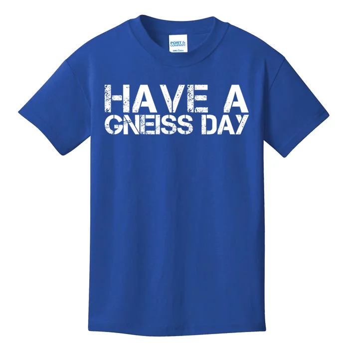 Geologist Gneiss Day Geology Great Gift Kids T-Shirt