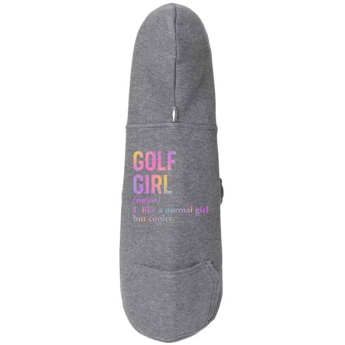 Golf Girl Definition Doggie 3-End Fleece Hoodie